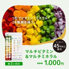 26日09時59分まで【クーポンで45%以上割引】マルチビタミン&マルチミネラル 約3ヵ月分 サプリ サプリメント 健康食品