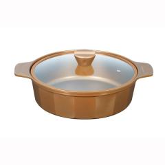 ����� �� ���� 28cm IH�Ή� �K���X�W�t VISIONS GOLD Coating IH�Ή�����28cm �ӂ��f���H