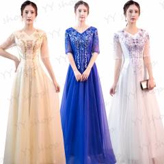 カラードレス パーティドレス ロングドレス ワンピ チュールスカート