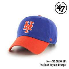 47 Lbv  47 Brand tH[eBZu CLEAN UP Mets Royal x Orange MLB CAP j[[N bc N[ibv W[[O