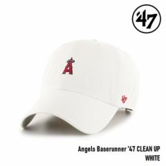 Lbv tH[eBZu 47 Angels CLEAN UP Base Runner White MLB CAP G[X N[ibv x[Xi[ ~jS
