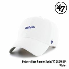 47 Lbv  47 Brand tH[eBZu CLEAN UP Base Runner Dodgers Script White  MLB CAP T[X hW[X ~jS 