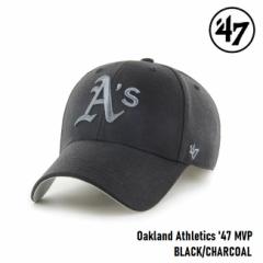 47 Lbv  47 Brand tH[eBZu MVP Athletics Black x Charcoal Logo MLB CAP I[Nh AX`bNX ubN 
