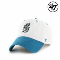 47 Lbv  47 Brand tH[eBZu CLEAN UP Mariners Double Header Diamond White x Dark Teal MLB CAP VAgE}i[Y 