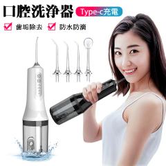 【2025最新】口腔洗浄器 ウォーターピック ジェットウォッシャー 4本ノズル付き 4つモード調節可能 IPX7防水仕様 歯垢除去 Type-C充電 残
