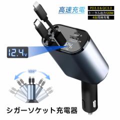 J[`[W[ ԍڏ[d 120W USB-Ao̓|[g Type-Co̓|[g 12VE24VԑΉ }[d PD3.0/QC3.0KiΉ 4in1܂肽ݎ 
