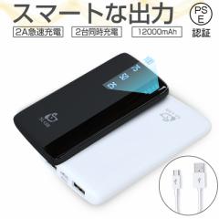 oCobe[ 12000mAh 2USBo̓|[g Micro Type-Co y dیVXe ^ѕ֗ gуobe[ PSEF؍