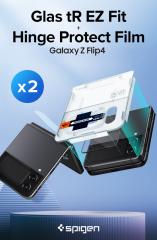 Galaxy Z Flip4 �K���X�t�B���� 2�� �q���W�p �ی�t�B���� 2�� SC-54C SCG17 4���Z�b�g �S�ʉt���p�t���J�o�[ Galaxy Z Flip4 5G �����h