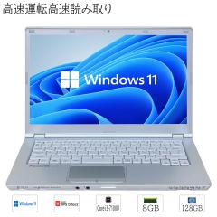 ���Ãm�[�g�p�\�R�� Windows 11 office���� 14�^ Panasonic CF-LX6 ��7���� Core i3-7100U ������8GB SSD128GB BLUETOOTH �J���� �t��HD 