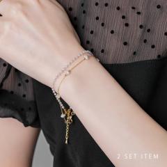 �y�����A�����M�[�Ή��z2�_�Z�b�g �u���X���b�g �j�b�P���t���[ 18k�R�[�e�B���O ���f�B�[�X �`�F�[�� �����p�[�� �ؚ� 3WAY �d�˕t�� ��