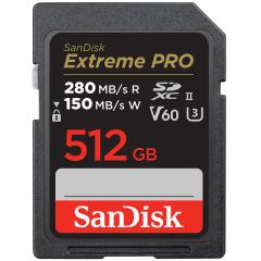 SD�J�[�h 512GB SanDisk Extreme PRO SDXC�J�[�h UHS-II �T���f�B�X�N U3 V60 6K 4K R:280MB/s W:150MB/s  SDSDXEP-512G-GN4IN �C�O�p�b
