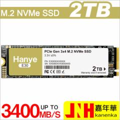 Hanye PCIe NVMe M.2 2280 SSD 2TB R:3400MB/s W:3000MB/s 3D Nand TLC PCIe Gen3x4 E30-2TBTN1  K㗝Xi 5Nۏ lR|X