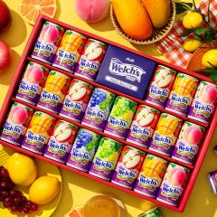 お菓子　ジュース　詰め合わせ お中元 夏 ギフト 果汁100 ジュース詰め合わせ ウェルチ 22本