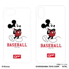 �y�A�E�g���b�g�zMICKEY MOUSE�~�L�����m�J�[�v iPhone�P�[�X(BASEBALL) X/XS�p �z���C�g ���b�s���O�s��