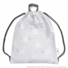 LAURA ASHLEY ナップサック キルティング Swans 子供用 ナップサック 巾着 体操着入れ 小学生 子供 キッズ お着替え袋 おしゃれ N0456600