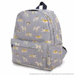 LAURA ASHLEY リュックサック(チェストベルト付き) DOGS with Royal Navy 子供用 小学生 キッズ 通園リュック 子供 かわいい 遠足リュッ