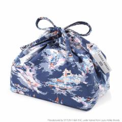 LAURA ASHLEY 巾着 中 マチ有りお弁当袋 Riviera 子供用 中 マチ有りお弁当袋 お弁当 巾着 お弁当袋 キッズ お弁当バッグ ランチ 巾着 ラ