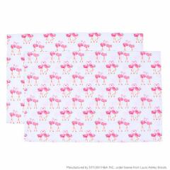 LAURA ASHLEY ランチョンマット(40cm×60cm) 2枚セット Pretty Flamingo 子供用 ナフキン 小学校 幼稚園 給食 ランチクロス テーブル ク