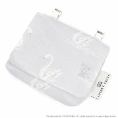 LAURA ASHLEY 【ラージタイプ】移動ポケット・付けポケット Swans 子供用 付けポケット 子供 移動ポケット ポケットポーチ ラージタイプ 