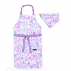 子どもエプロン (130～160cm) はっ水ノーアイロン ユニコーンファンタジー 子供用 子供 こども エプロン 三角巾 セット ゴム キッズエプ