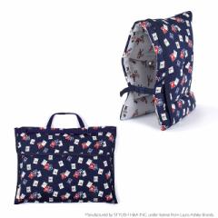 LAURA ASHLEY 入園入学シリーズ 防災頭巾・カバー2点セット スタンダード Stamps (Navy) 防災頭巾 防災頭巾カバー 防災訓練 入学 通学 入
