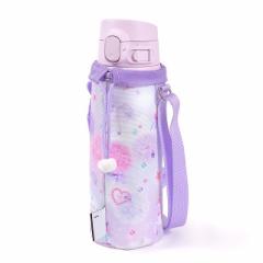 ペットボトルホルダー はっ水・軽量タイプ・ステンレスマグ 600ml セット ユニコーンファンタジー ＆ PMソフトピンク 子供用 水筒カバー