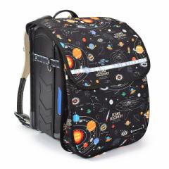 ランドセルカバー 撥水・軽量タイプ 反射材(リフレクター)・収納ポケット付き 太陽系惑星とコスモプラネタリウム（ブラック） ランドセル