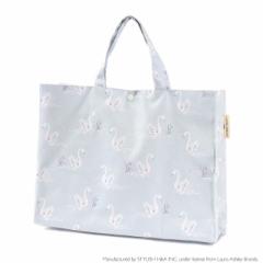 LAURA ASHLEY プールバッグ (スクエアタイプ)  撥水・軽量タイプ Swans 子供用 プールバッグ ナップサック キッズ ボストン おしゃれ 防