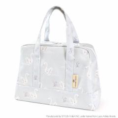 LAURA ASHLEY セミボストン(プールバッグ) 撥水・軽量タイプ Swans 子供用 プールバッグ ボストン キッズ ボストン おしゃれ 防水 レッス