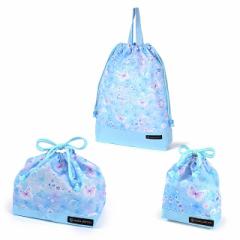 入園入学シリーズ 巾着3点セット 撥水ノーアイロン （体操服袋・お弁当袋・コップ袋）ムーンライトバタフライ 体操服袋 入園 セット 幼稚