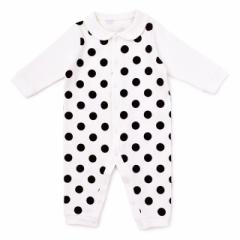 カバーオール・ロンパース polka dot large(white) (赤ちゃん ベビー 新生児 出産祝い ギフト 女の子) B3100100 カラフルキャンディスタ