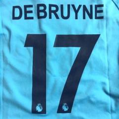 子供用 K068 19 マンチェスターシティ DE BRUYNE*17 デブライネ 水色