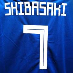 子供用 K042 19 日本代表 SHIBASAKI*7 柴崎 岳 青 ゲームシャツ パンツ