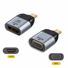 USB-C - HDMI ϊA_v^ 4K@60Hz/ USB C-VGA ~j D-Sub 15s 1080P ϊA_v^ IX[X 2^CvI USB3.1 Type C to HDMI 
