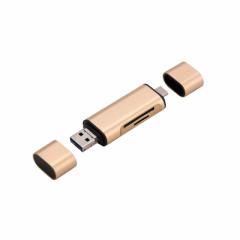  USB A/C+Micro USB to SD(HC)/TF/MicroSD(HC) J[h[_[ OTGA_v^ USB-C/USB Card Reader For Type-C 