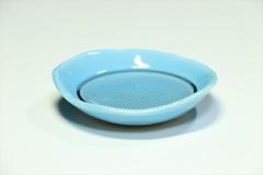 国産 墓参用品■陶器■仏具■限定■コイル型・コーン型・スティック型対応 青 線香皿 直径110mm