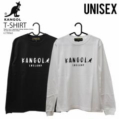 KANGOL (JS[) KG ENGLAND L/S TEE (KG COh L/S eB[)  20SS LCT0065 BLACK WHITE