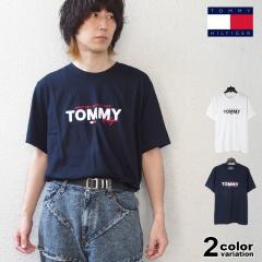 TOMMY HILFIGER �g�~�[�q���t�B�K�[ T�V���c �l�C�r�[ �z���C�g �����Y ���f�B�[�X US���f�� 09T4509�y���[���֑Ή��z