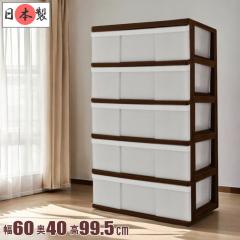 ���[�P�[�X �����o�� ���C�h �`�F�X�g �v���X�`�b�N 5�i ��60cm ������� �u���E�� ���{�� ��������