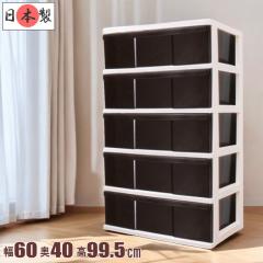 ���[�P�[�X �����o�� ���C�h �`�F�X�g �v���X�`�b�N 5�i ��60cm ������� �z���C�g/�u���E�� ���{�� ��������