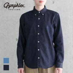 �y2025�H�~�z�W���t���b�N�X Gymphlex ���C�g�f�j�� �����V���c #GY-B0197SDM LIGHTDENIM B.D. SHIRT L/S �����{�^���_�E���V���c 2025AW