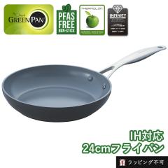 �O���[���p�� ���F�j�X �v�� �t���C�p�� 24cm GREEN PAN | �Z���~�b�N�R�[�e�B���O IH�Ή� �K�X�ΑΉ� ���т���ɂ��� �T�[������ CO2