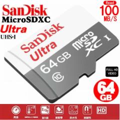 64GB microSDXCJ[h SanDisk TfBXN Ultra}CNSD UHS-I 100MB/s SDSQUNR-064G-GN3MN FullHDΉ