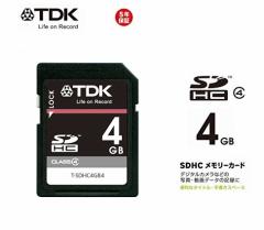 TDK 4GB SDHCJ[h 4GB CLASS4 eB[fB[P[ SD[ 4gb T-SDHC4GB4 TDK SDHC@