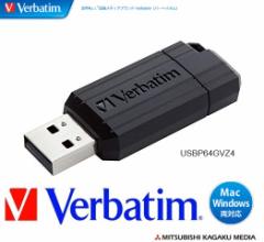 64GB XChUSB[64GB OHP~JfBAUSB Verbatim USBP64GVZ4 USB2.0 win/macΉ LbvXX