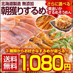 おつまみ するめ スルメ 3種類から選べる！【北海道製造 無添加朝獲り.するめ.80g・黄金いか160g・炙りするめそうめん140g】【A】 国産 
