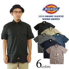 �f�B�b�L�[�Y Dickies 1574/2574 ���� ���[�N�V���c (S/S WORK SHIRT �|���R�b�g���c�C�� ���n�j