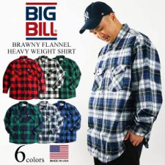 rbOr BIGBILL 121 wr[EFCg tlVc AJ Ji_ 傫TCY (č BRAWNY FLANNEL HEAVY WEIGHT SHIR