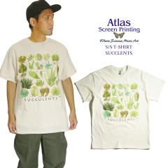 �A�g���X�X�N���[���v�����e�B���O ATLAS SCREEN PRINTING ����T�V���c �T�L�������c �b �����Y S-XL SUCCULENTS �����A�� �T�{�e��