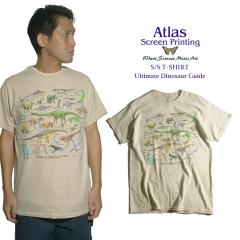 �A�g���X�X�N���[���v�����e�B���O ATLAS SCREEN PRINTING ����T�V���c �A���e�B���b�g�_�C�i�\�[�K�C�h �b �����Y S-XL ULTIMATE DINOSA